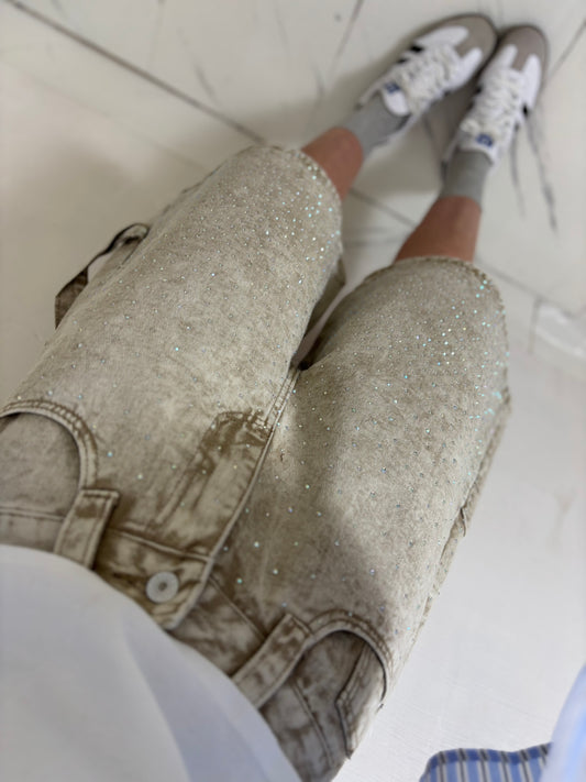 Baggy sabbia strass