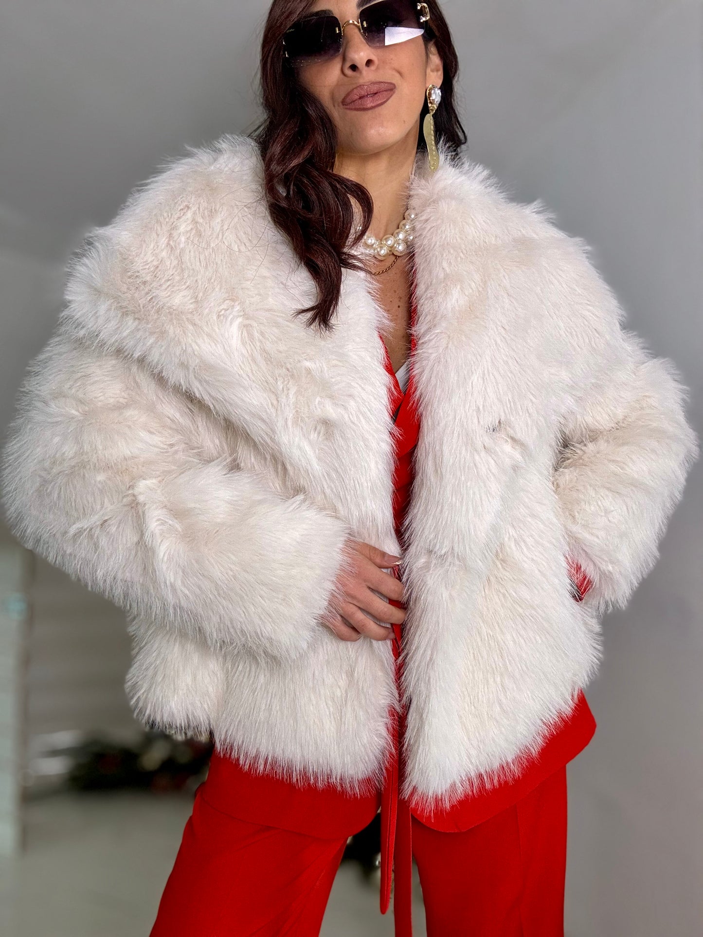 Eco Fur Maxi White