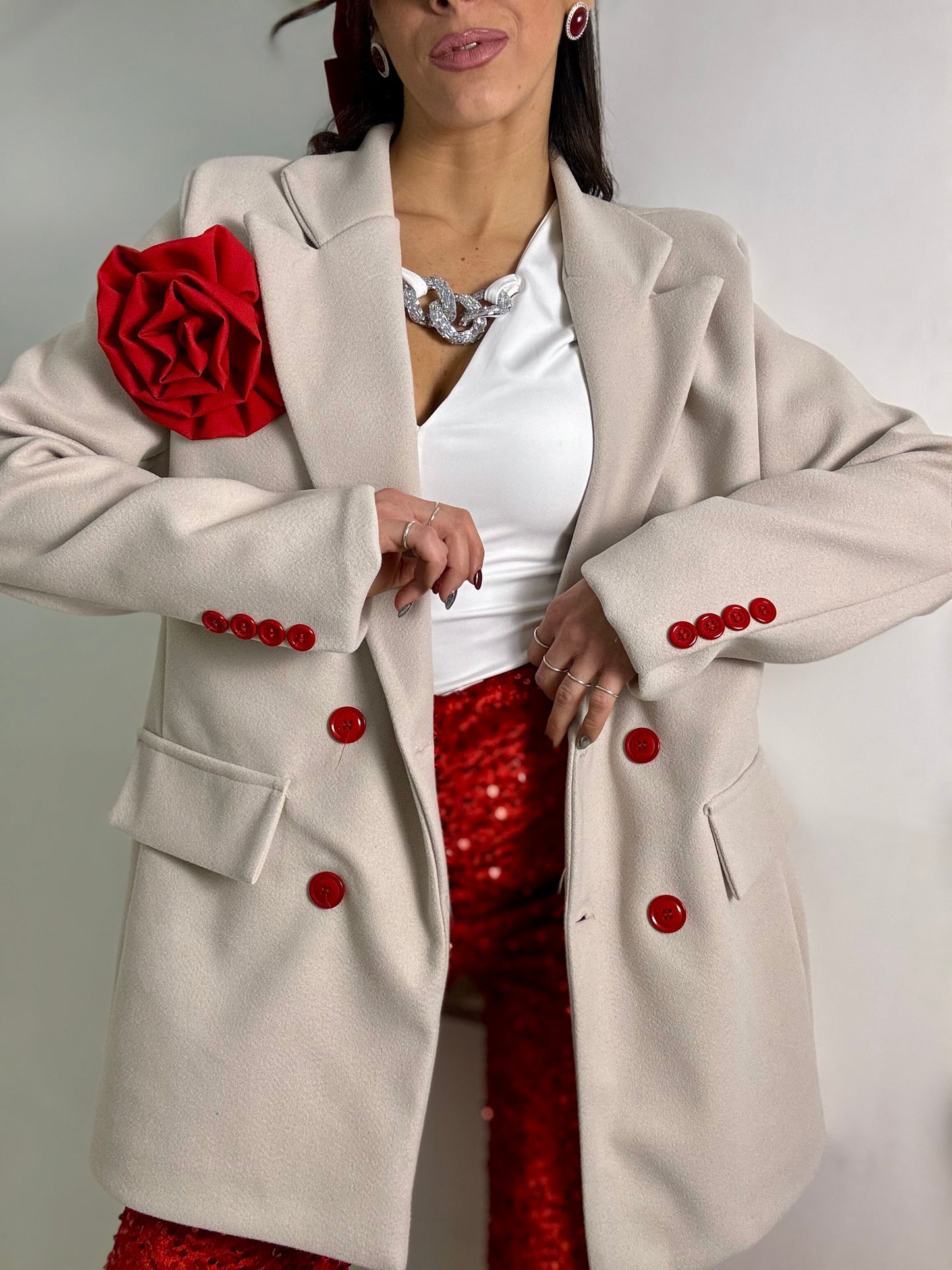 Blazer Details Red